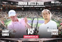 انڈین ویلزٹینس: الکاراز ، میدویدیف،سنر سیمی فائنل میں