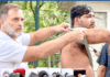 پیپر لیک احتجاج: زخمی طالب علم کو میڈیا کے سامنے لائے راہل گاندھی کہا- ’حکومت طلبہ کو ڈرانا اور مارنا بند کرے‘